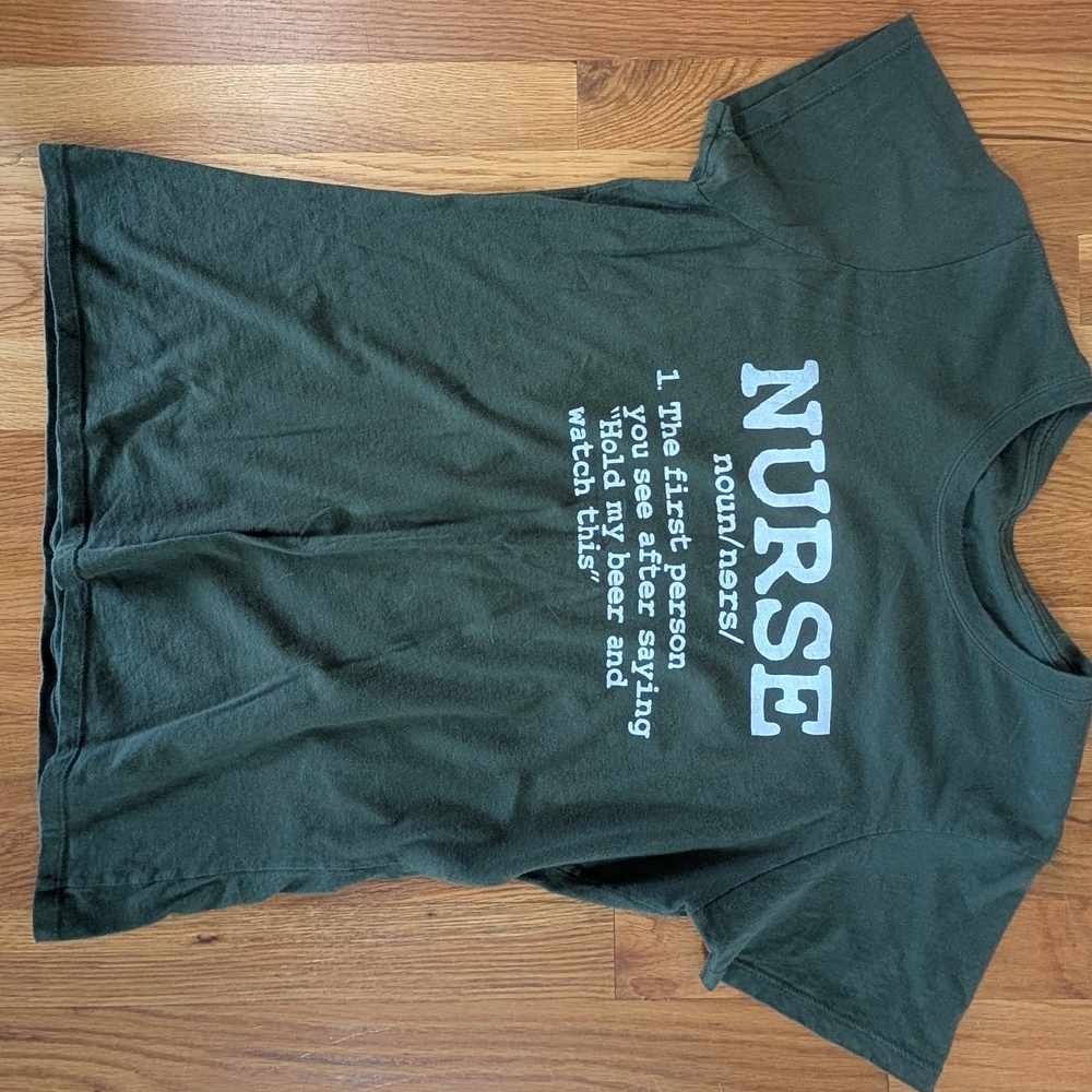 Green Nurse Graphic T-Shirt